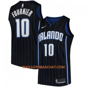 Maillot NBA Orlando Magic Evan Fournier 10 Nike 2017-18 Noir Swingman - Homme
